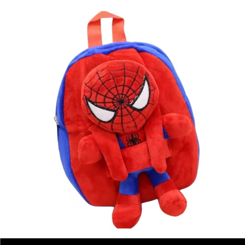 Superhero Plush Backpack for Kids - Vibrant Red and Blue